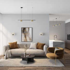 DK5060-BK+SG Бра ORBIT, IP20, 3000К, LED, 10 Вт, черный + сатинированное золото, алюминий в Сысерти - sysert.ok-mebel.com | фото 5