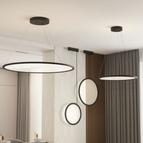 DK6606-BK Подвесной вертикальный светильник Veil со светодиодом H1700 d600 220V 48W 3000-6000K IP20 черный алюминий в Сысерти - sysert.ok-mebel.com | фото 7