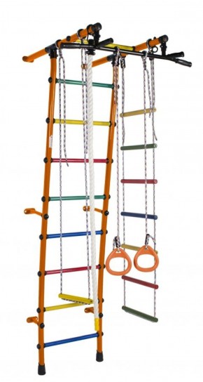 ДСК Стелла цв.оранжевый радуга: турник, кольца, канат, трапеция, веревочная лестница в Сысерти - sysert.ok-mebel.com | фото