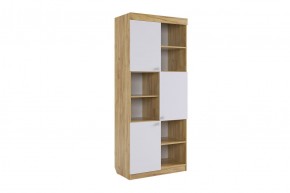 ФОРСАЖ Стеллаж (крафт золотой/белый) в Сысерти - sysert.ok-mebel.com | фото