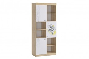 ФОРСАЖ Стеллаж (сонома/белый) в Сысерти - sysert.ok-mebel.com | фото