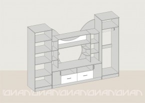 Гостиная Аллегро с 2 шкафами вариант-5 (венге/дуб белфорт) в Сысерти - sysert.ok-mebel.com | фото 2