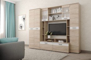 Гостиная Белла (Дуб Сонома/Белый глянец) в Сысерти - sysert.ok-mebel.com | фото