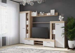 Гостиная Дельта (Сонома/Белый) в Сысерти - sysert.ok-mebel.com | фото 3