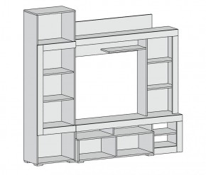 Гостиная Луизиана (Дуб сонома/Венге) в Сысерти - sysert.ok-mebel.com | фото 2