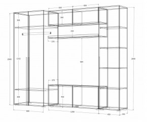 Гостиная Норден (Дуб Крафт белый) в Сысерти - sysert.ok-mebel.com | фото 4