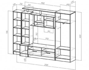 ОСКАР Гостиная (Венге/Анкор светлый) в Сысерти - sysert.ok-mebel.com | фото 2