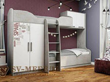 Кровать двухъярусная Грей в Сысерти - sysert.ok-mebel.com | фото 1