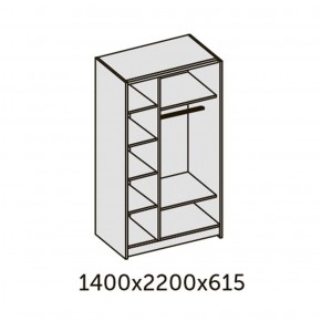 ИННЭС-5 Шкаф-купе 2-х дв. 1400 (2дв. Ф1 - венге) в Сысерти - sysert.ok-mebel.com | фото 2