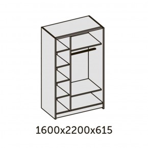 ИННЭС-5 Шкаф-купе 2-х дв. 1600 (2дв. Ф1 - венге) в Сысерти - sysert.ok-mebel.com | фото 2