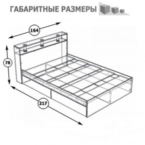 Камелия Кровать 1600, цвет белый, ШхГхВ 163,5х217х78,2 см., сп.м. 1600х2000 мм., без матраса, основание есть в Сысерти - sysert.ok-mebel.com | фото 3