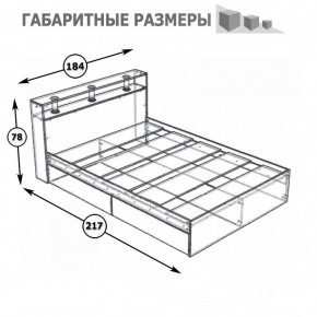 Камелия Кровать 1800, цвет белый, ШхГхВ 183,5х217х78,2 см., сп.м. 1800х2000 мм., без матраса, основание есть в Сысерти - sysert.ok-mebel.com | фото 4