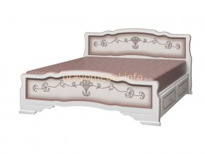 КАРИНА-6 Кровать из массива 1400 (Дуб молочный) с 2-мя ящиками в Сысерти - sysert.ok-mebel.com | фото 1