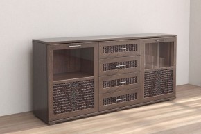 Кэт-4 Комодино (МДФ Венге/Экокожа Caiman коричневый) в Сысерти - sysert.ok-mebel.com | фото