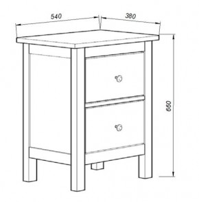 Комод 02 Кантри белый с двумя ящиками в Сысерти - sysert.ok-mebel.com | фото 3