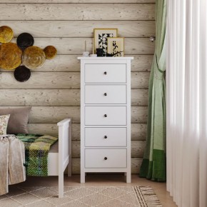 Комод 05 Кантри белый с пятью ящиками в Сысерти - sysert.ok-mebel.com | фото 4