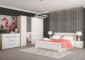 Комод 1200 АНТАЛИЯ (Сонома/Белый софт) в Сысерти - sysert.ok-mebel.com | фото 3