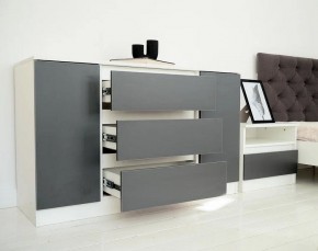 Комод 1200 Парус (Белый/Графит) в Сысерти - sysert.ok-mebel.com | фото 4