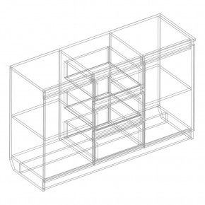 Комод 2-ств. с 3 ящиками "Бьянко" (Белый лофт) в Сысерти - sysert.ok-mebel.com | фото 3