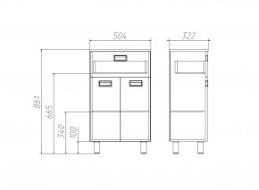 Комод 50 Cube с 1 ящиком Домино (DC5015K) в Сысерти - sysert.ok-mebel.com | фото 3