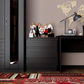 Комод КАСТОР с тремя ящиками, цвет Дуб Венге в Сысерти - sysert.ok-mebel.com | фото 3