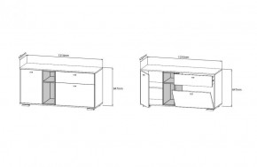 ЛАНС Комод К101 (дуб бунратти/белый) в Сысерти - sysert.ok-mebel.com | фото 2