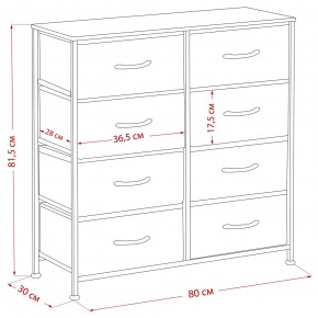 Комод Leset Линкс 8 ящ. (к/з), Каркас Белый, ящики Белые в Сысерти - sysert.ok-mebel.com | фото 8