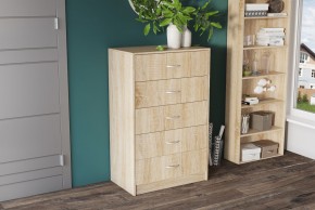 Комод Лофт 5 ящиков (Дуб сонома) в Сысерти - sysert.ok-mebel.com | фото