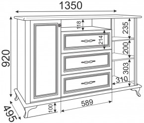 Комод М03 Скарлетт (бодега светлая) в Сысерти - sysert.ok-mebel.com | фото 2