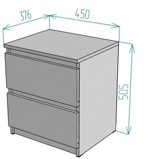 Комод Malta light K127 (тумба прикроватная) в Сысерти - sysert.ok-mebel.com | фото 2