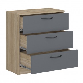 Комод мини Дублин (Дуб Сонома/Графит) в Сысерти - sysert.ok-mebel.com | фото 2