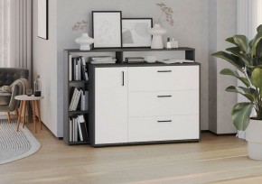 Комод с дверкой и тремя ящиками (графит/белый) в Сысерти - sysert.ok-mebel.com | фото 3