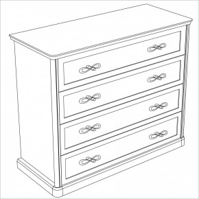 Комод широкий Мишель 4 ящика в Сысерти - sysert.ok-mebel.com | фото 3