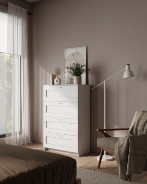 Комод СИРИУС с четырьмя ящиками, цвет белый в Сысерти - sysert.ok-mebel.com | фото