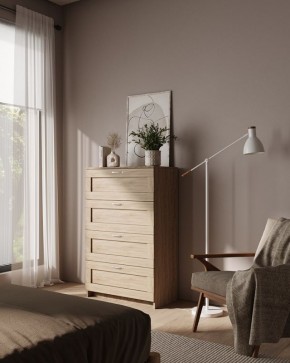 Комод СИРИУС с четырьмя ящиками, цвет Дуб Сонома в Сысерти - sysert.ok-mebel.com | фото