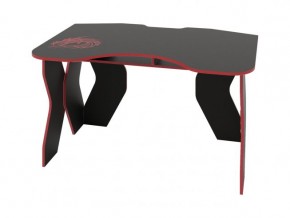 Компьютерный стол КЛ №9.0 (Черный/Красный) в Сысерти - sysert.ok-mebel.com | фото 1