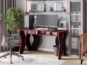 Компьютерный стол КЛ №9.0 (Черный/Красный) в Сысерти - sysert.ok-mebel.com | фото 4