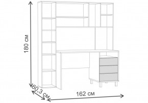 Компьютерный стол Комфорт 12.95 N дуб сонома / сатин в Сысерти - sysert.ok-mebel.com | фото 2