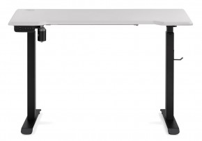 Компьютерный стол Маркос с механизмом подъема 120х75х75 белая шагрень / черный в Сысерти - sysert.ok-mebel.com | фото 3
