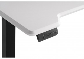 Компьютерный стол Маркос с механизмом подъема 120х75х75 белая шагрень / черный в Сысерти - sysert.ok-mebel.com | фото 6