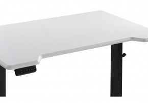 Компьютерный стол Маркос с механизмом подъема 120х75х75 белая шагрень / черный в Сысерти - sysert.ok-mebel.com | фото 7