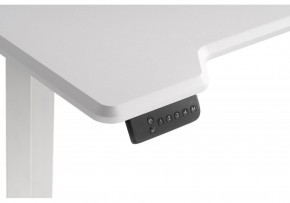 Компьютерный стол Маркос с механизмом подъема 140х80х75 белый / шагрень белая в Сысерти - sysert.ok-mebel.com | фото 7