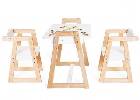 Комплект детской мебели стол и  два стула Я САМ "Лофт-Дуо" (Белый) в Сысерти - sysert.ok-mebel.com | фото