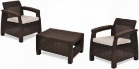Комплект мебели Корфу Уикенд (Corfu Weekend) коричневый - серо-бежевый * в Сысерти - sysert.ok-mebel.com | фото