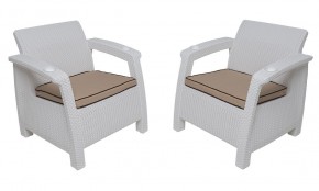 Комплект на балкон Yalta Premium Balcony Set (Ялта) белый (+подушки под спину) в Сысерти - sysert.ok-mebel.com | фото 4