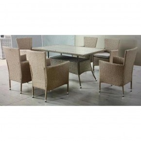 Комплект плетеной мебели AFM-195-6Pcs Beige (6+1) в Сысерти - sysert.ok-mebel.com | фото 1