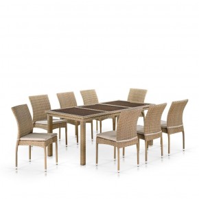Комплект плетеной мебели T365/Y380B-W65 Light Brown (8+1) в Сысерти - sysert.ok-mebel.com | фото