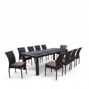 Комплект плетеной мебели T438/Y380A-W53 Brown (10+1) в Сысерти - sysert.ok-mebel.com | фото 3