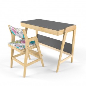 Комплект растущий стол и стул с чехлом 38 попугаев «Вуди» (Серый, Без покрытия, Мечта) в Сысерти - sysert.ok-mebel.com | фото