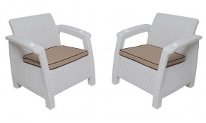 Комплект уличной мебели Yalta Premium Terrace Set (Ялта) белый (+подушки под спину) в Сысерти - sysert.ok-mebel.com | фото 4